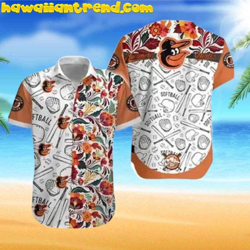 Mlb Baltimore Orioles Special Tropical Floral Hawaiian Shirt