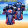 Mlb Chicago Cubs Tropical Island White Hawaiian Shirt