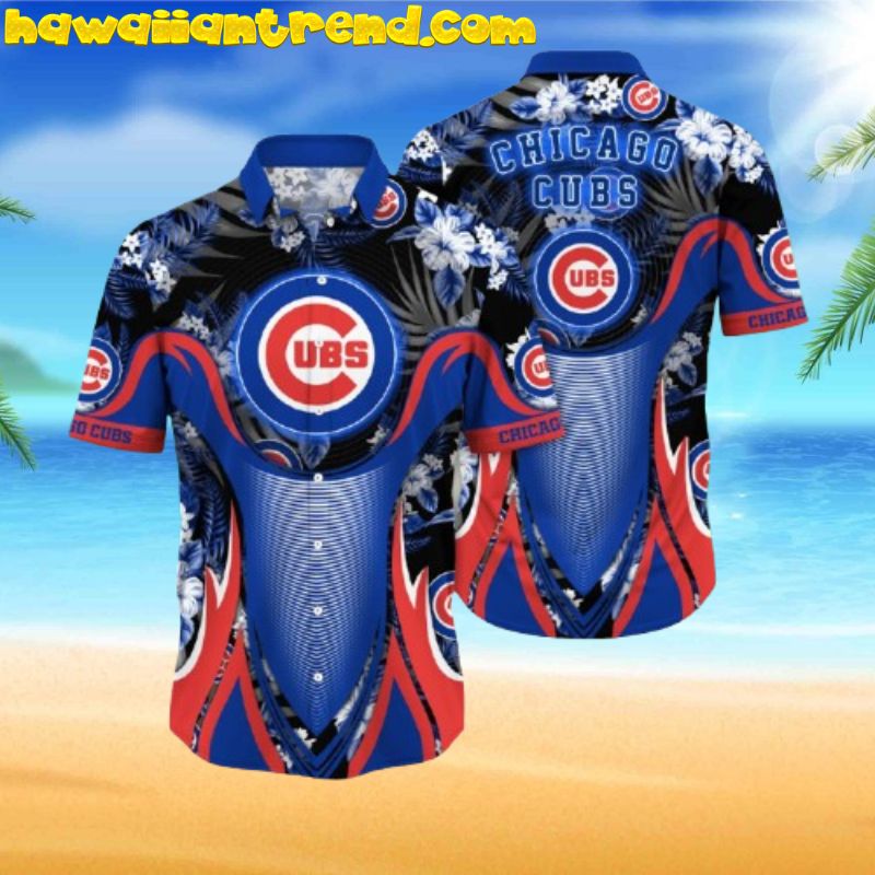 MLB Chicago Cubs Unique Pattern Sunlight Hawaiian Shirt