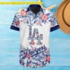 Personalized Los Angeles Dodgers MLB Flower Pattern Summer Hawaiian Shirt