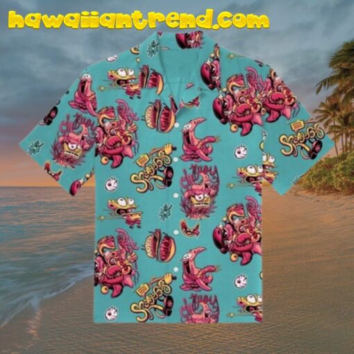 Nickelodeon Spongebob Squarepants Patrick Star Red Color Horror Hawaiian Shirt