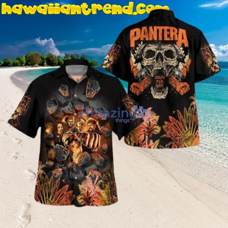 Pantera Skull Tropical Trending Hawaiian Shirt