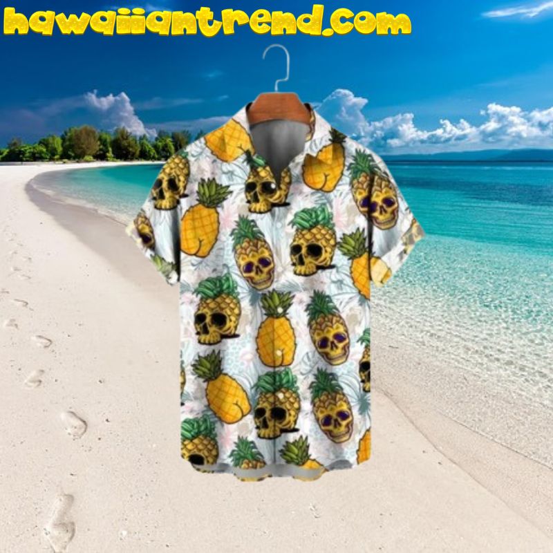 Pineapple And Skull Funny Hawaiian Shirt
