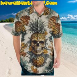 Pineapple Skull Summer Paradise Hawaiian Shirt