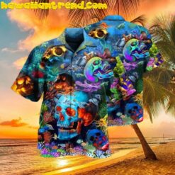 Skull Deep In The Ocean Aloha Hawaiian Shirt For Summer