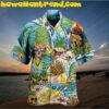 Skull Red Butterfly Pattern Dark Theme Hawaiian Shirt