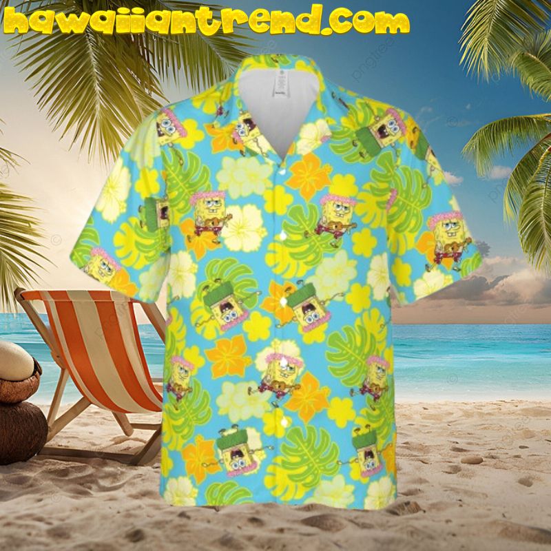 Spongebob Guitar Player Enjoy Holiday Summer Hawaiian Shirt