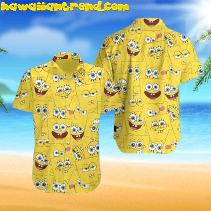 Spongebob Smile Face Seamless Hawaiian Shirt