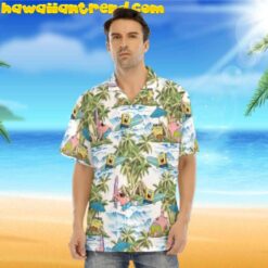 SpongeBob SquarePants And Patrick Star Surfing On The Beach Hawaiian Shirt