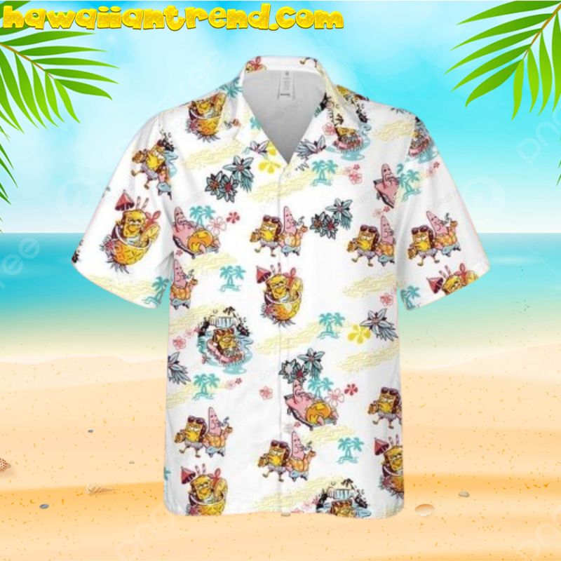 Spongebob Squarepants Enjoy Summer On Tropical Island Hawaiian Shirt