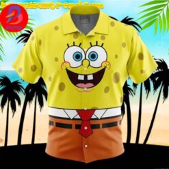 Spongebob SquarePants Funny Clothing In Summer Vacation Button Up Hawaiian Shirt