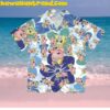 SpongeBob Squarepants Patrick Star Tropical Floral Green Short Sleeve Hawaiian Shirt
