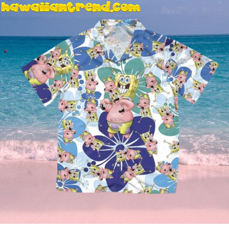 Spongebob Squarepants Patrick Summer Flower Hawaiian Shirt
