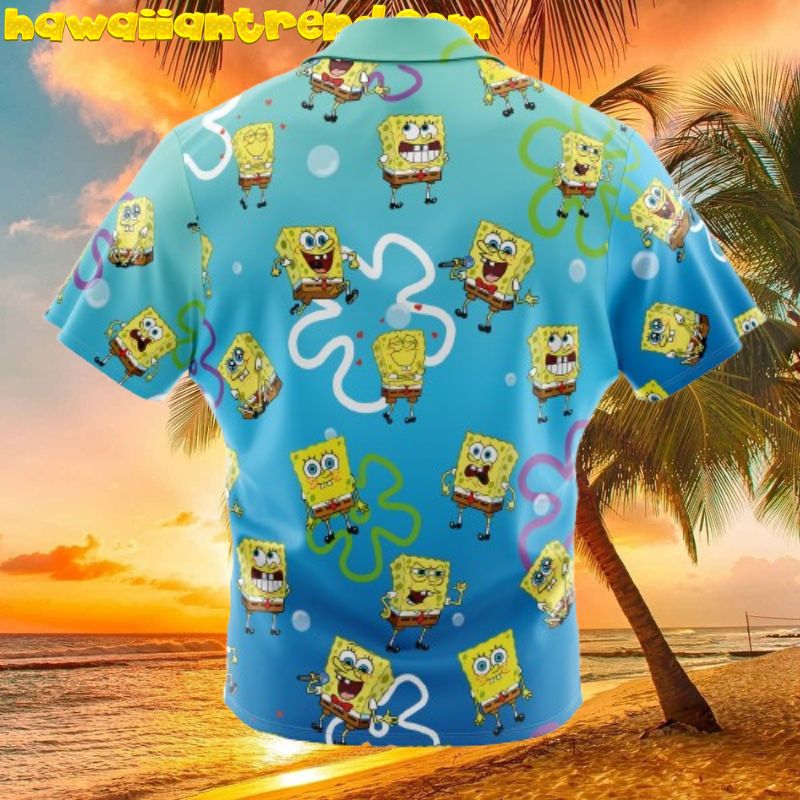 Spongebob Squarepants The Singer Button Up Hawaiian Shirt