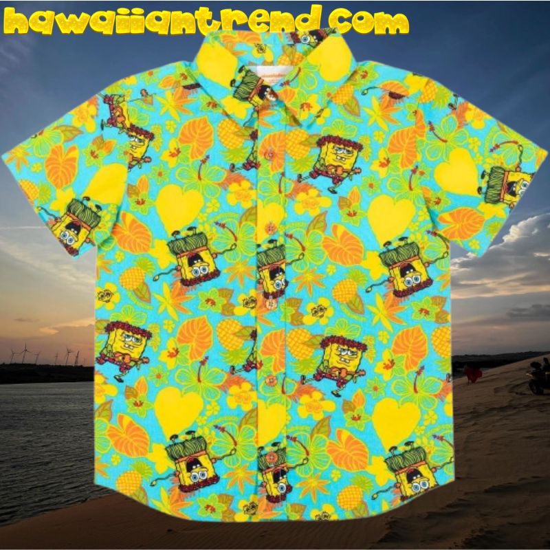 Spongebob Squarepants Toddler Boys Matching Family Hawaiian Shirt