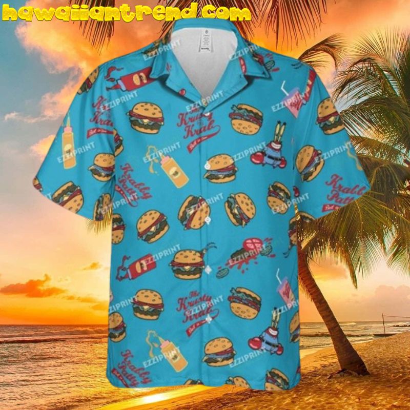 Spongebob The Krusty Krab Krabby Patty Hawaiian Shirt