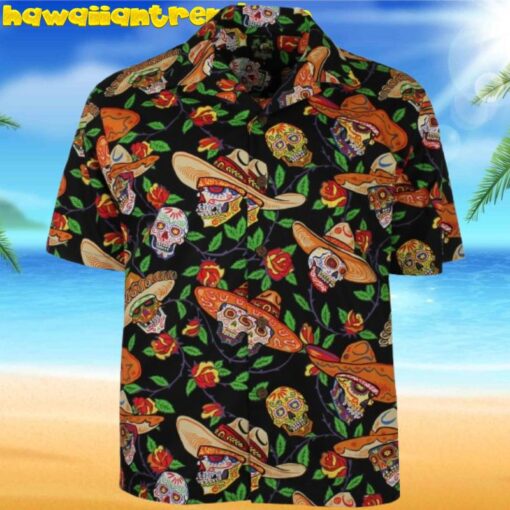 Sugar Skulls Day Of The Dead Mexican Hawaiian Shirt