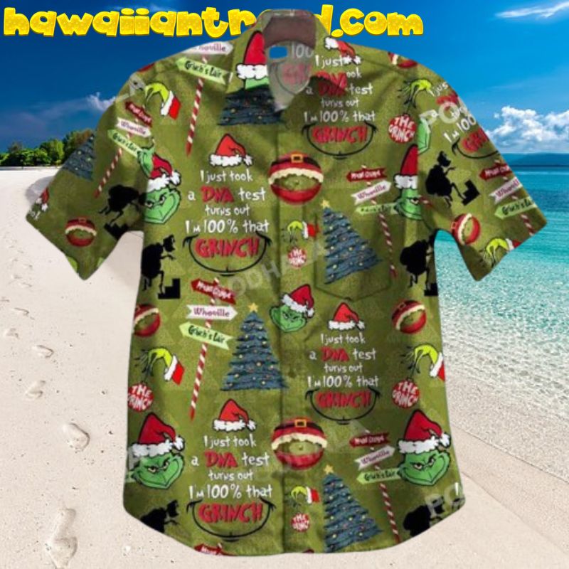 Xmas I Am 100% That Grinch Hawaiian Shirt
