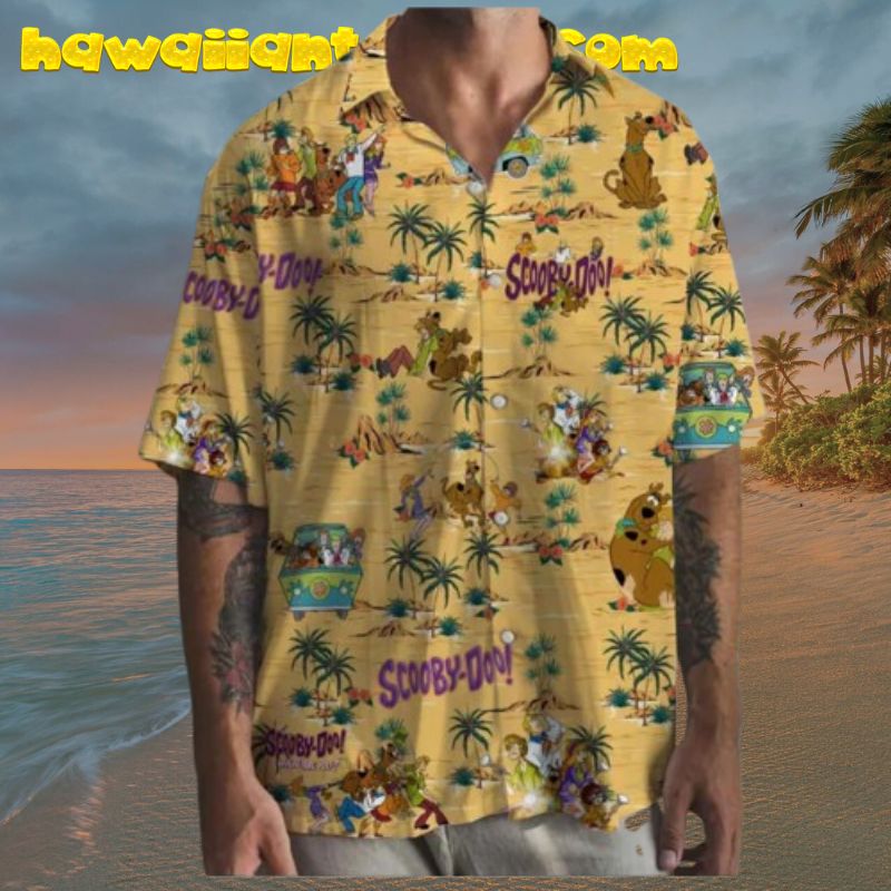 3D Scooby-Doo Tropical Coconut Island Hawaiian Shirt