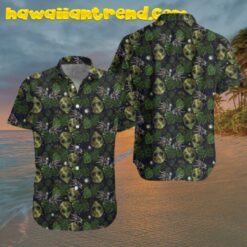 Alien And Spider In Night Tropical Forest Hawaiian Shirt