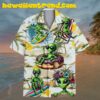Alien Floral Palm Tree Vintage Ufo Men Hawaiian Shirt