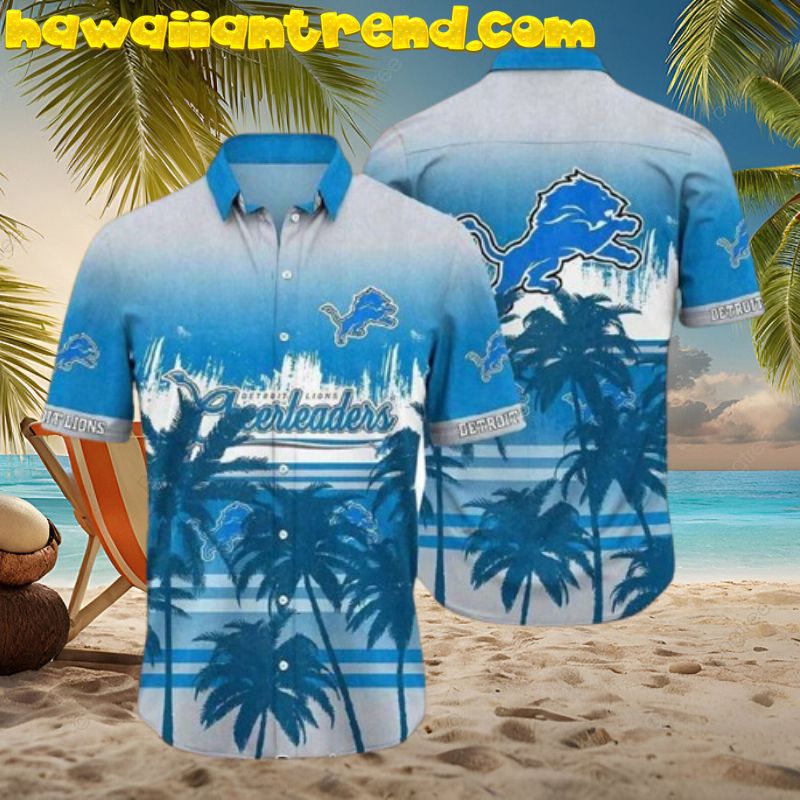 Detroit Lions Cheerleaders Beachside Vibes Hawaiian Shirt