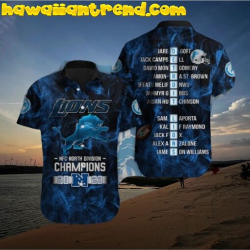 Detroit Lions The Champion Club Short Sleeve Hawaiian Shirt