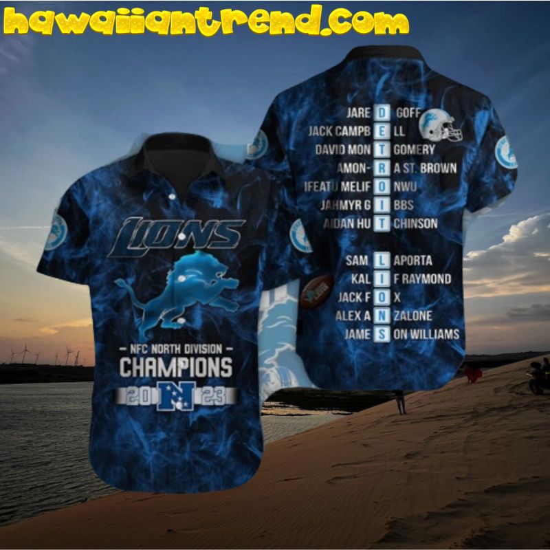 Detroit Lions The Champion Club Short Sleeve Hawaiian Shirt