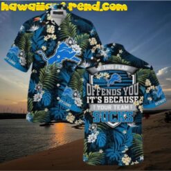 Detroit Lions This Flag Offends You Hawaiian Shirt