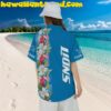 Detroit Lions Tropical Flower And Logo Hawaiian Shirt