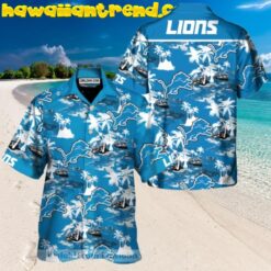 Detroit Lions Tropical Palm Island Hawaiian Shirt