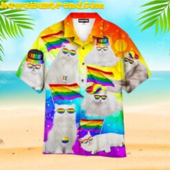 Happy Cats LGBT Pride Month Hawaiian Shirt For Men Women