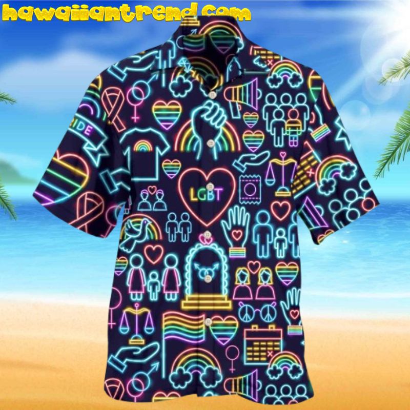 Lgbt Born This Way Love Pride Hawaiian Shirt