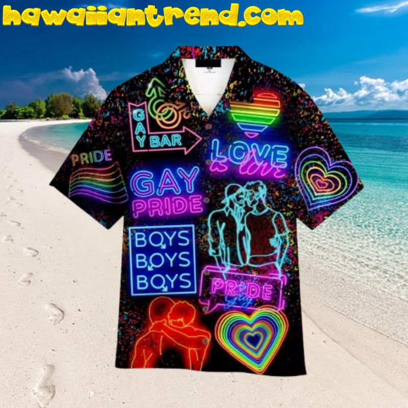 Lgbt Gay Pride Love Is Love Boys Hawaiian Shirt