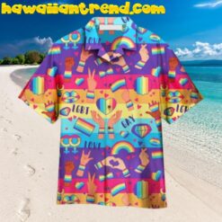 LGBT Rights Symbols Rainbow Colorful Happy Pride Hawaiian Shirts
