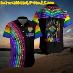 Love Is Love Pride LGBT All The Way Hawaiian Shirt