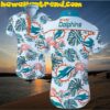 Miami Dolphins Jungle Leaf Parrot Summer Hawaiian Shirt