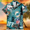 Miami Dolphins Monstera Flamingo Aloha Hawaiian Shirt