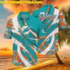 Miami Dolphins Palm Island Sunset Summer Hawaiian Shirts
