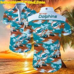 Miami Dolphins Road On Palm Island Hawaiian Shirt