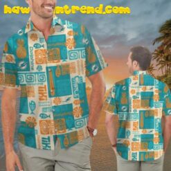Miami Dolphins Stylist Pattern Tiki Tropical Aloha Hawaiian Shirt