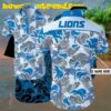 Nfl Detroit Lions Tropical Flower Leafs Monstera Aloha Hawaiian Shirt