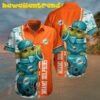 Miami Dolphins Tropical Palm Tree Hawaiian Shirt And Short