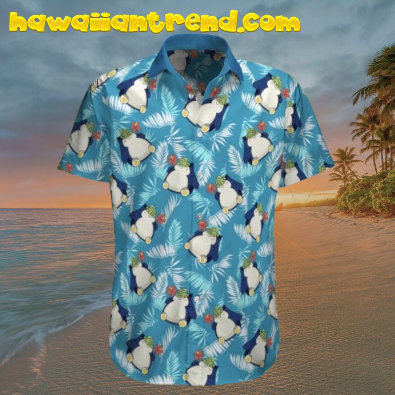 Pokemon Snorlax Tropical Flower Beach Hawaiian Shirt