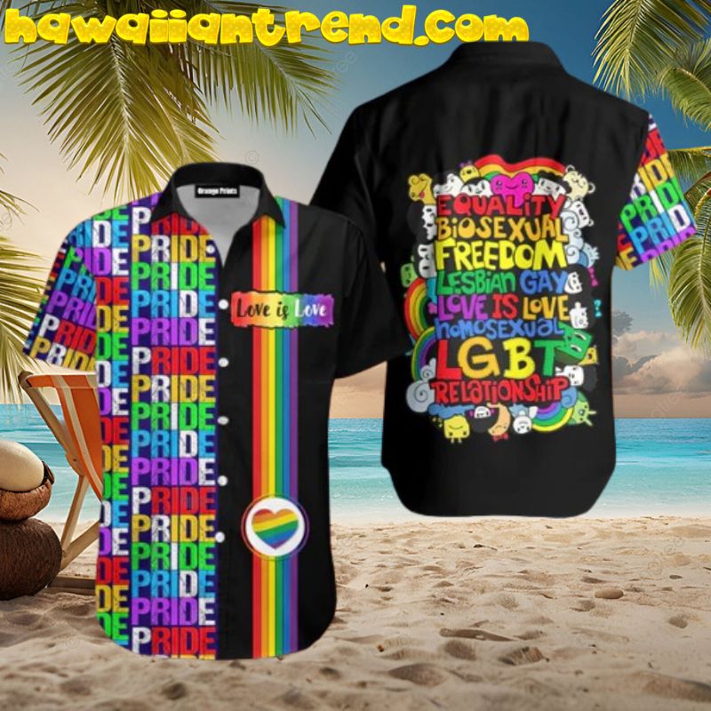 Pride Rainbows Are For Everyone Love LGBT Hawaiian Shirt