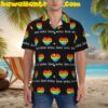 Vibrant Rainbow Pride Lgbtq Aloha Beach Hawaiian Shirt And Shorts