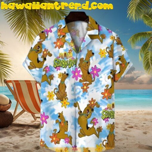 Scooby Doo And Flower Funny Time Hawaiian Shirt