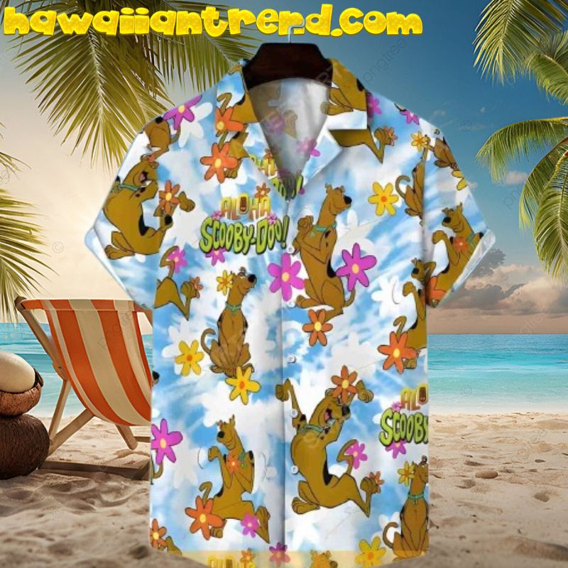 Scooby Doo And Flower Funny Time Hawaiian Shirt