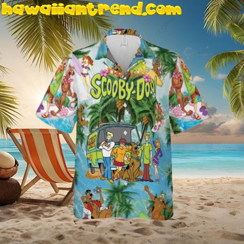 Scooby Doo And Friend Happy Time On Tropical Island Hawaiian Shirt