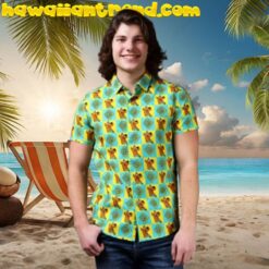Scooby Doo Smiling Seamless Face Hawaiian Shirt